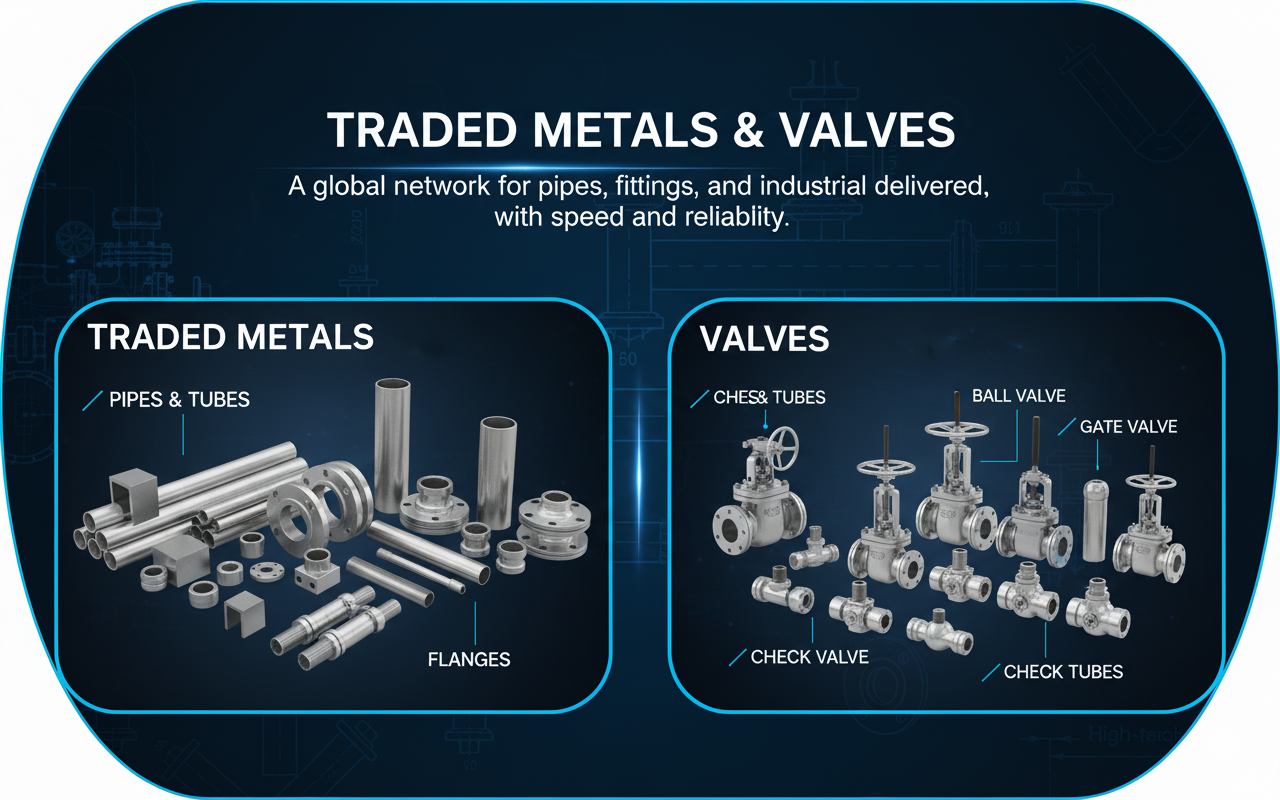 Stacked steel plates, pipes, and coils